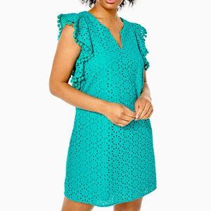 Lilly Pulitzer - Astara Eyelet Dress - Water Lilly Green Neon Sunburst Eyelet -L